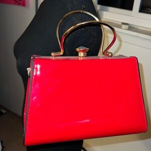 Bright Red/ Patent Leather Bag